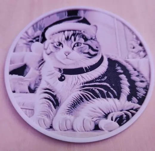 Coaster - Ornement - Cat Christmas