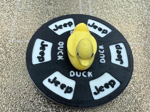 DUCK DUCK JEEP POKER CHIP WITH DUCK ON TOP