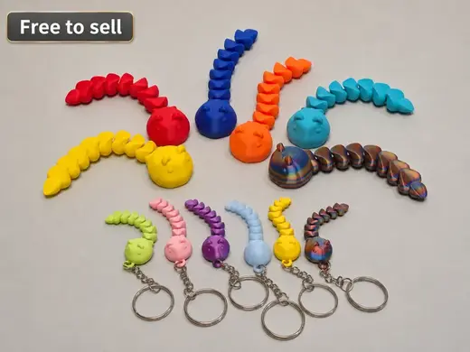 Flexi Worm – Keychain & Large Version Free to sell