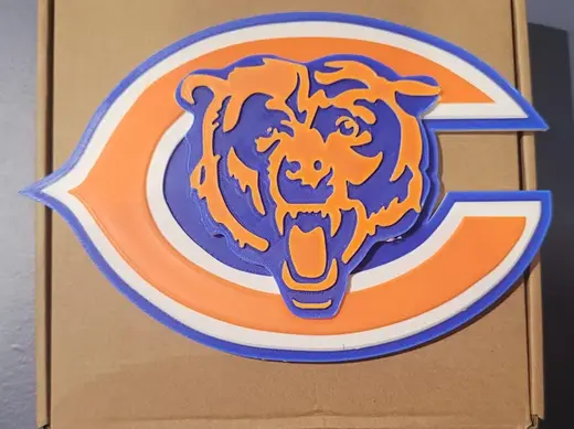 CHICAGO BEARS 3D Logo Large 223mm series