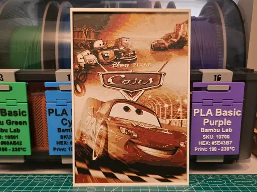 Cars Movie Poster - Hueforge Art