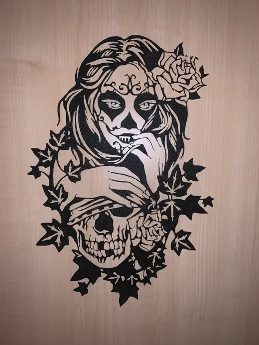 Lady Skull Gothic Wall Decoration
