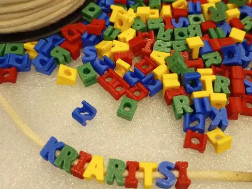 letter and numbers beads various fonts