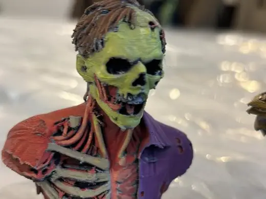 zombie bust high detail