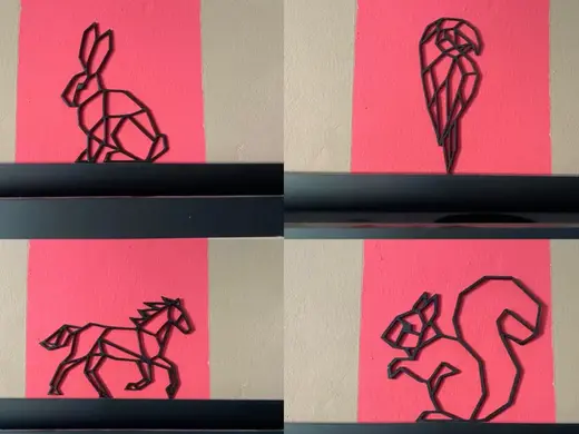 Low-Poly Animal – Rabbit, Parrot, Horse & Squirrel
