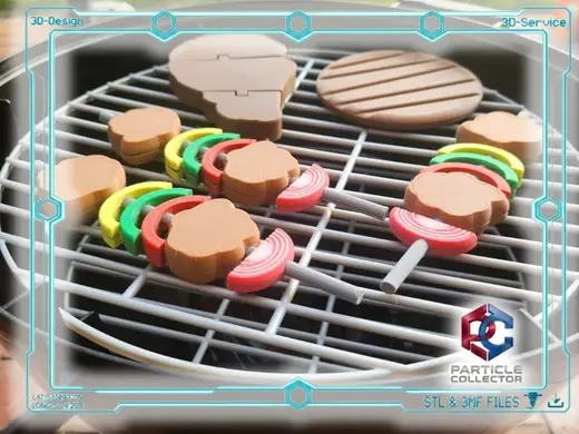 Shashlik Skewers – Multi-Color Play BBQ Set