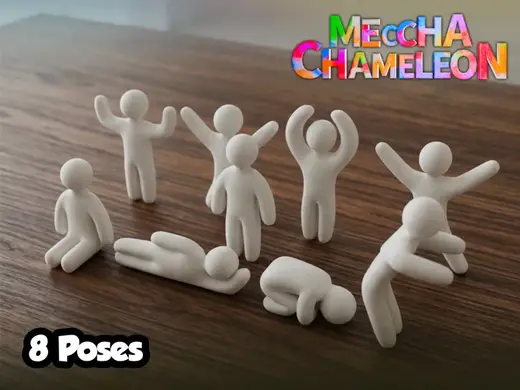 Mecha Chameleon game characters – 8 poses + idle