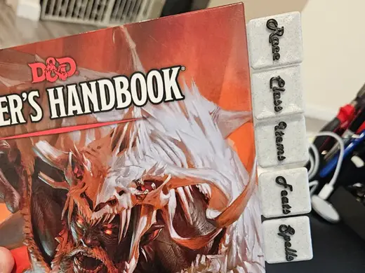 D&D 5e Bookmarks – Player’s Handbook Quick Tabs