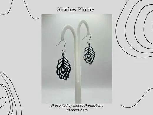 Feathers & Peacock Earrings - No AMS