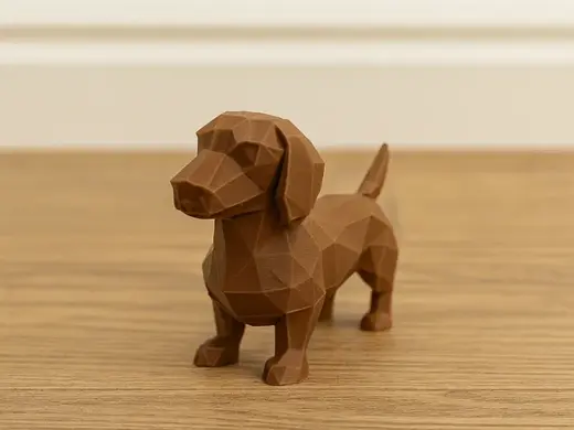 Lowpoly-Dackel – Der kleine Held auf vier Pfoten