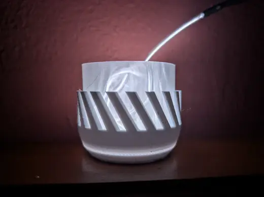 modern light, planter, vase, and candle holder