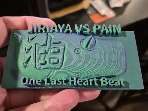 jiriaya vs pain one last heart beat plack