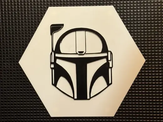 Boba Fett Helmet Hexagon Wall Art