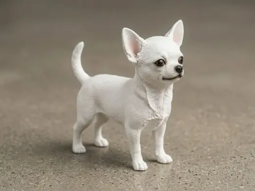 Chihuahua Mini Realistic Cute Pocket Dog Figurine