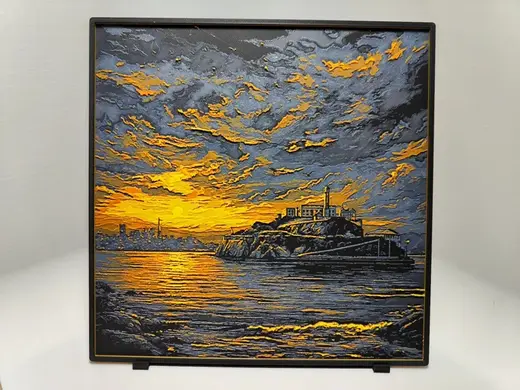Alcatraz Island Sunset - Hueforge