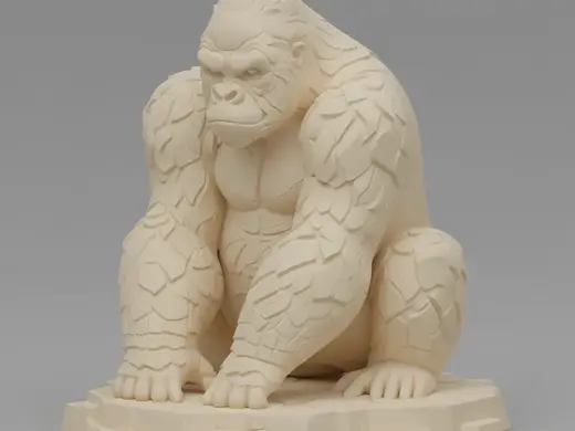 Ivory Sentinel Ancient Gorilla of Silent Strength