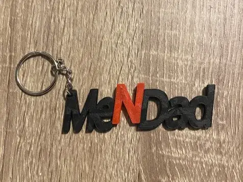 Me N Dad Keychain