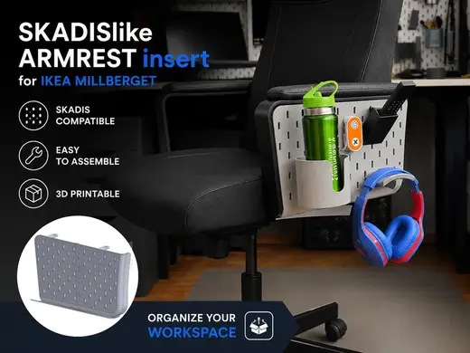 IKEA MILLBERGET - SKÅDIS-style armrest insert