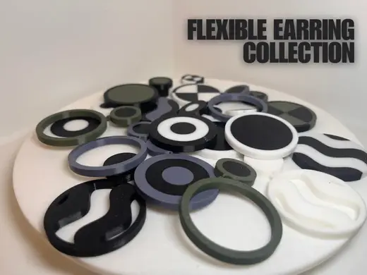 Flexible 3D Printed Earrings