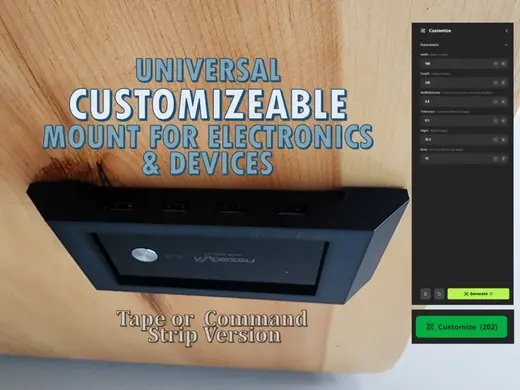 Parametric mount for any box (2x sided tape)