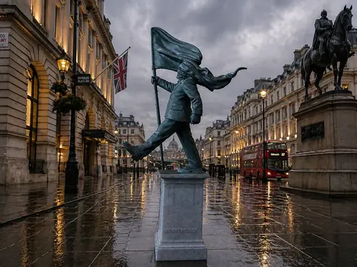 Banksy statue London