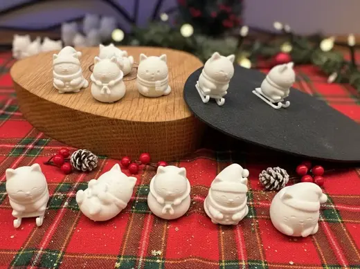 Chonky Christmas Cats - 6 mini cats