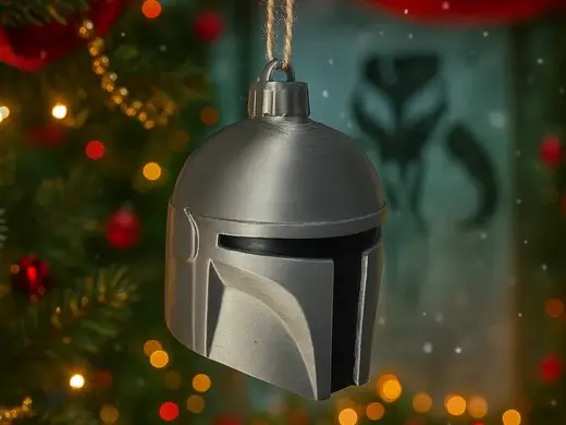 Mandalorian Helmet Christmas Bauble