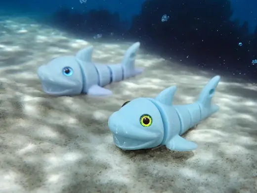 Articulated Shark- 6mm + 8mm glass eyes compatible