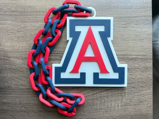Arizona Wildcats Logo Necklace Hype Chain