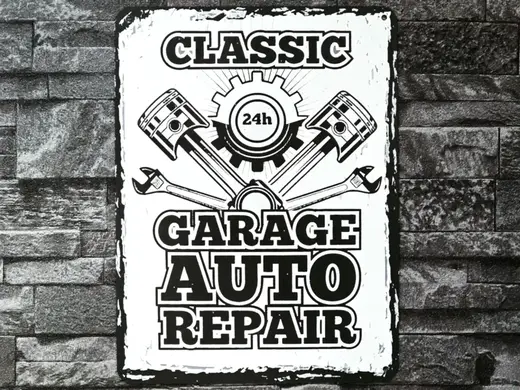 Hueforge Vintage Auto Garage Repair 2 color