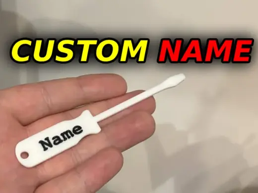 Custom Name Screwdriver Keychain -FUL Personalized