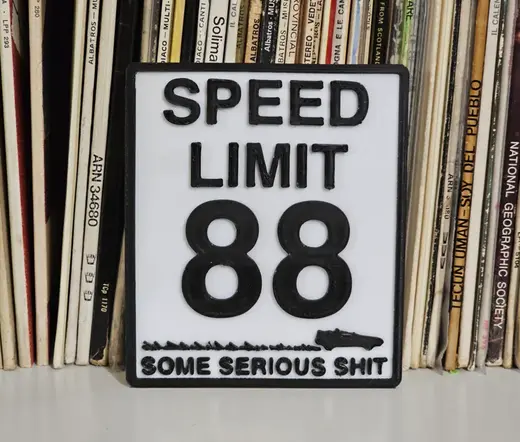 Back to the future speed limit sign