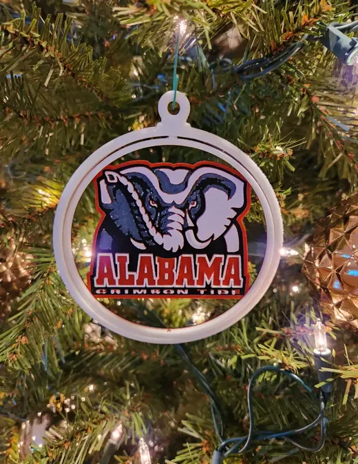 Alabama Crimson Tide - Spinning Christmas Ornament