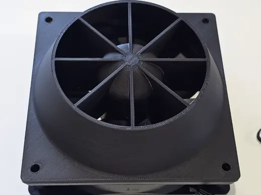 120mm PC Fan Shroud Wind Straightener Sim Racing