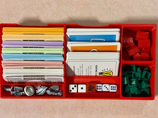 Monopoly Inlay and Banker's Tray