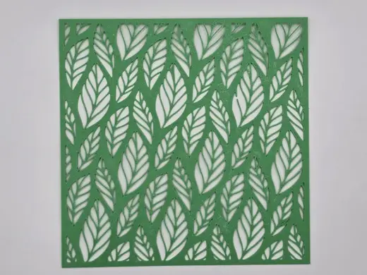 Dense Tropical Leaf Pattern Craft Stencil