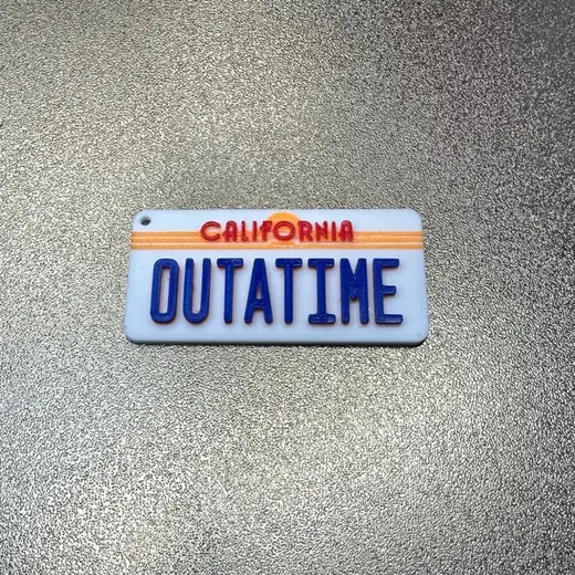 OUTATIME Keychain (Back To The Future)