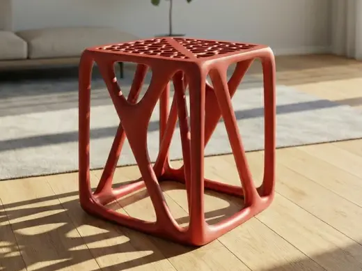 Organic Flow Stool | Architectural Side Table