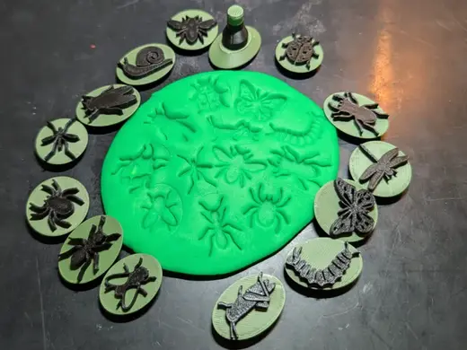 Insect (bug) stamps for play doh