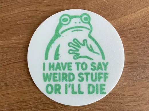 Funny Weird Coaster / 2 color / Coffee / Fast