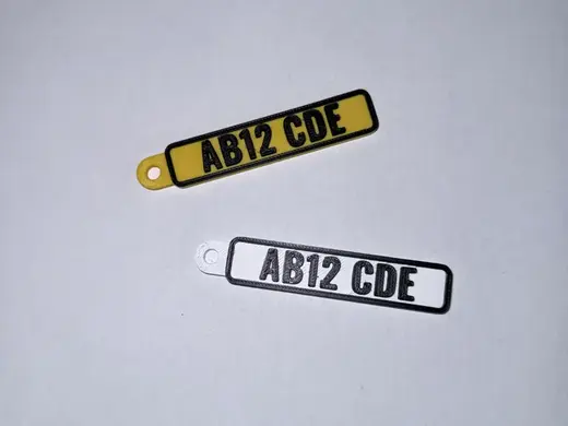 UK Number Plate Keychain | Custom Reg