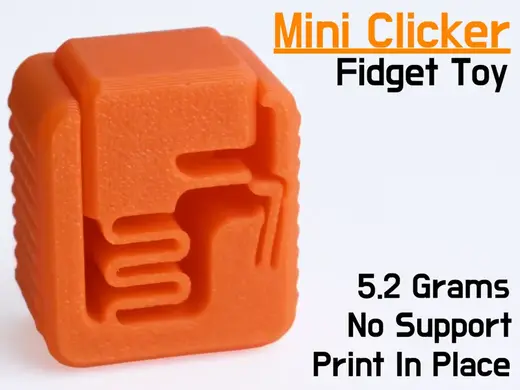Mini Clicker Fidget Toy (Print In Place)
