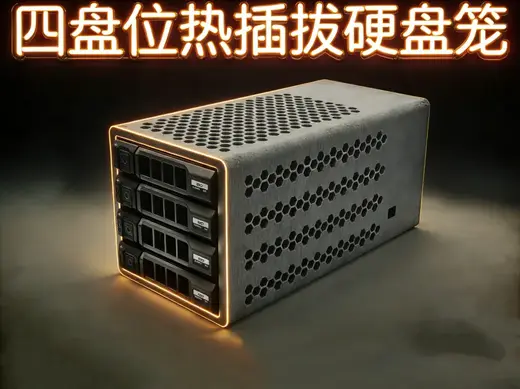 四盘位SATA背板机械硬盘笼 NAS 主机扩展