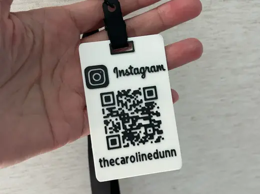 Instagram QR Code Badge - Custom IG Luggage Tag
