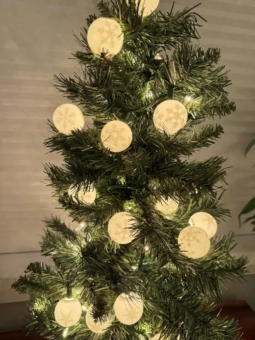 String Light Christmas Snowflake Orbs