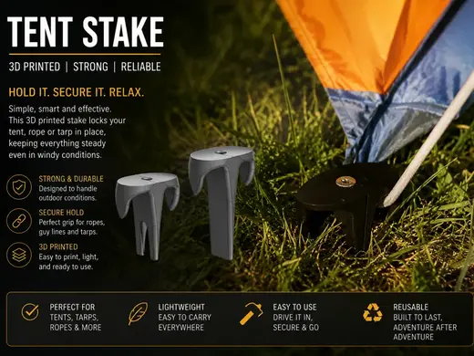 Tent Stake Anchor – Screw & Clip Versions