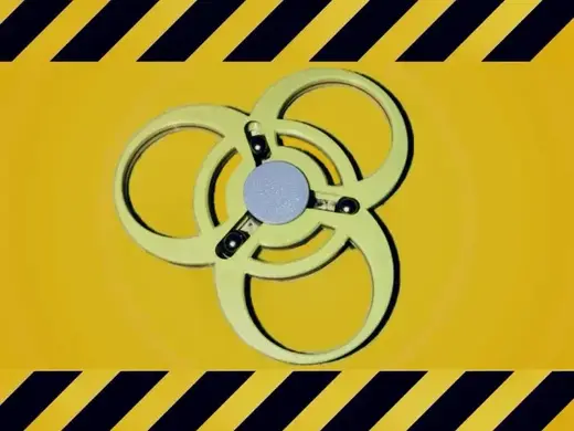 Biohazard Fidget Spinner – Weighted Bearing Design