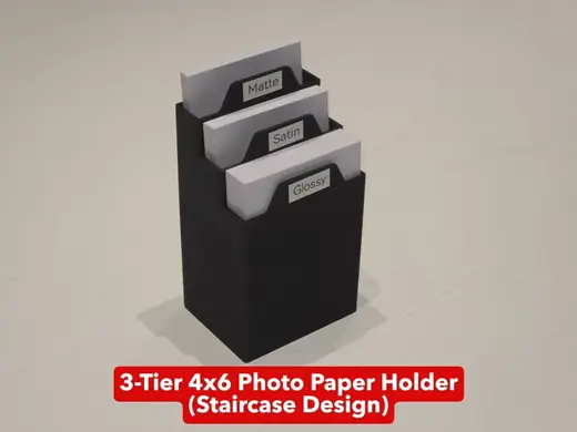 3-Tier 4x6 Photo Paper Holder (Staircase Design)