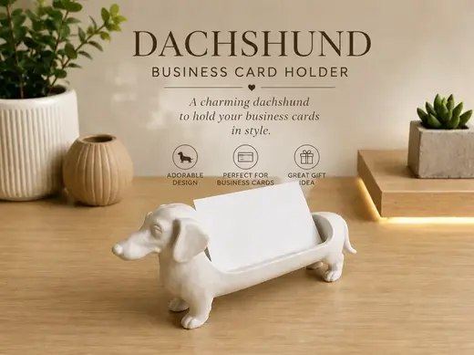 Dashshund Business Card Holder