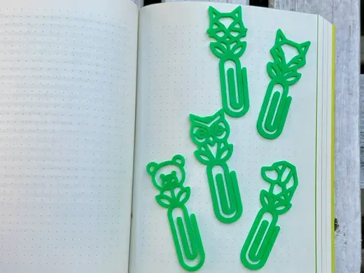 Animal Paperclip Bookmark - Cute Animal Set